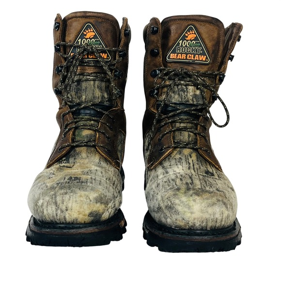 Rocky BearClaw 3D Hunting Boots Mens 10.5 W Brown Camo GORE-TEX 1000G Thinsulate main image 6